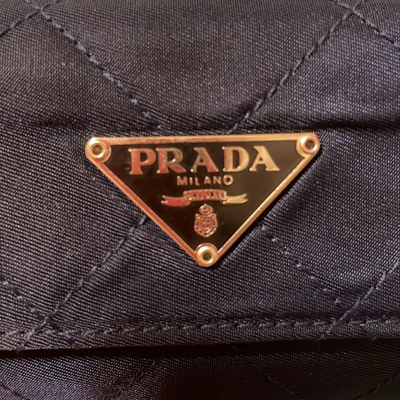 Prada Midnight Blue Nylon Quilted Key Holder - Picture 6 of 11